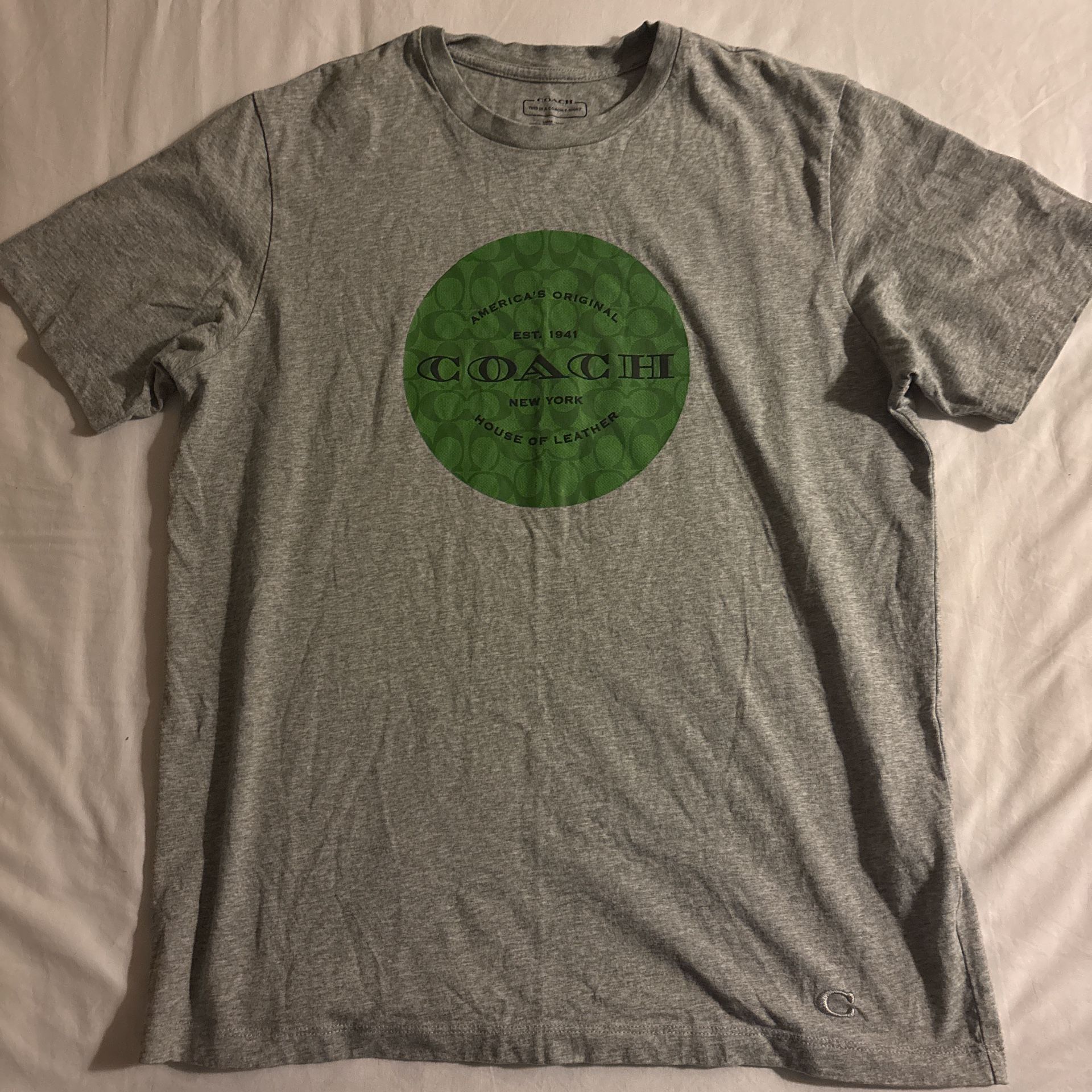 coach Signature T Shirt Heather Grey Green