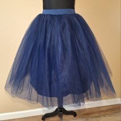 Renaissance Medieval Gothic Pirate Peasent Fairy Cosplay Cocktail Party Tulle Skirt Size Small
