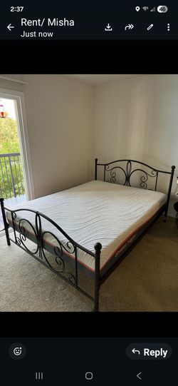 Queen bed and mattress