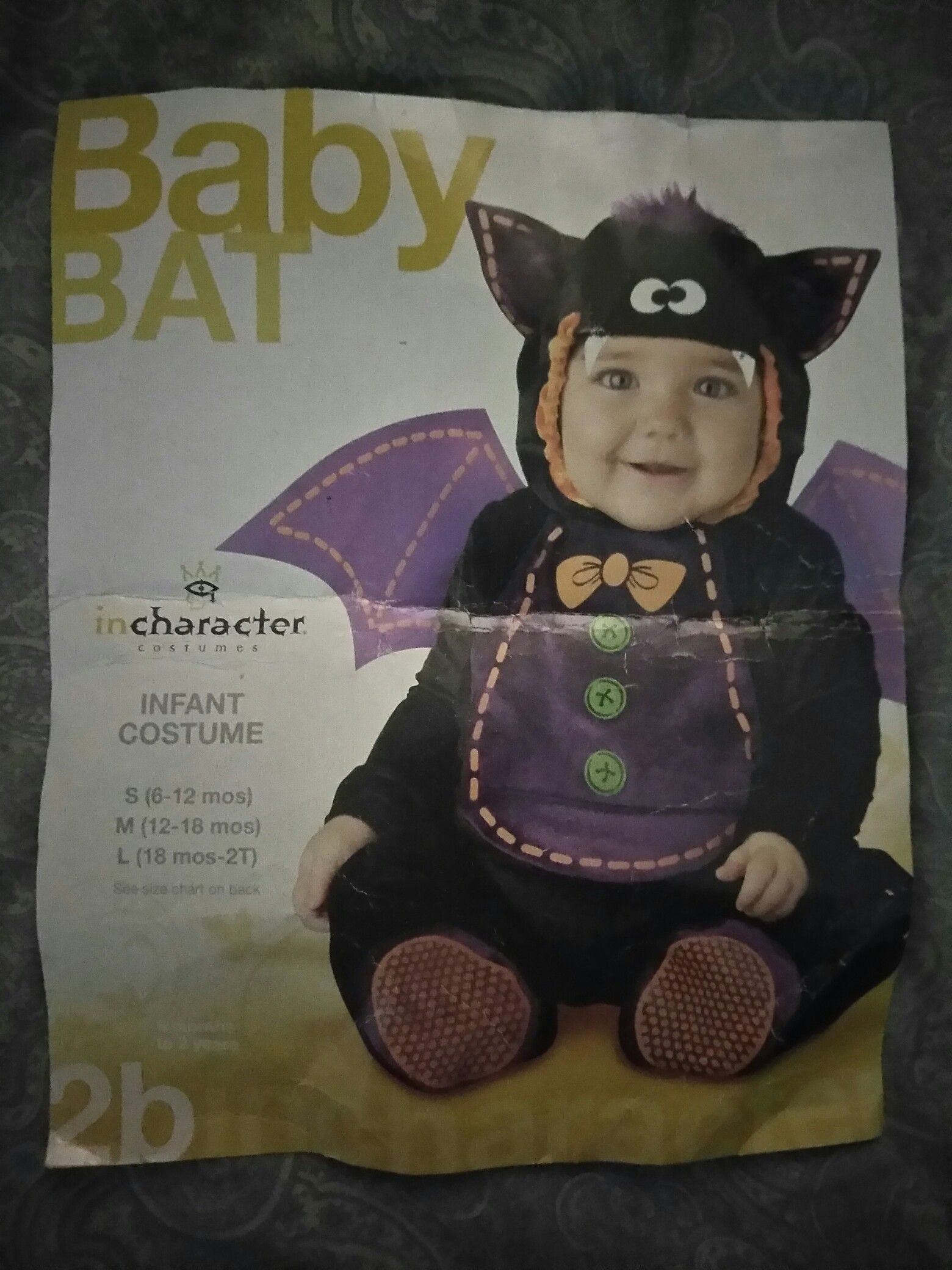 New baby bat halloween costume