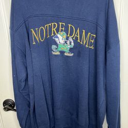 Vintage Nutmeg Mills Notre Dame Fighting Irish Sweatshirt Size XL