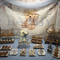 We can Bearly wait Baby Shower Backdrop