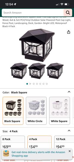 Black Cubism Solar Led Lighting Post Cap For 4x4 / 5x5 Posts