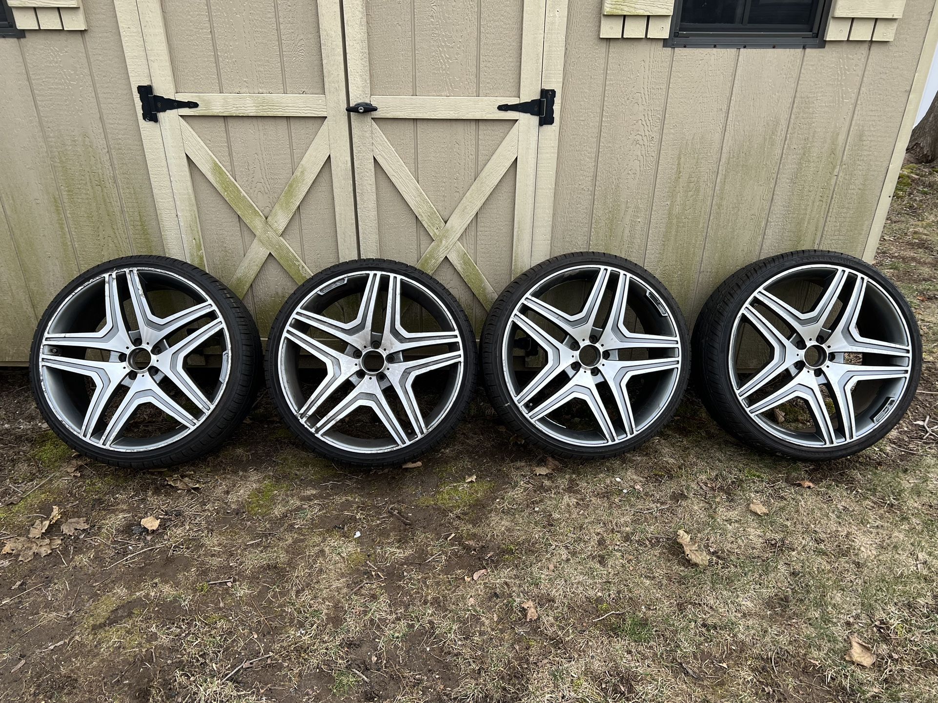 Mercedes AMG Style 22” Wheels And Tires S550 S63 5x112