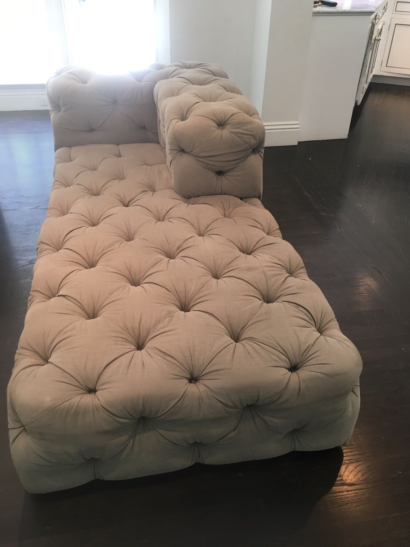 Restoration hardware grey chaise
