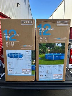 NEW Intex Metal Frame Pool & Filter Pump - 12' x 30”