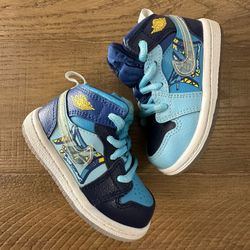 Nike Air Jordan 1 Mid Fly Navy Light Blue