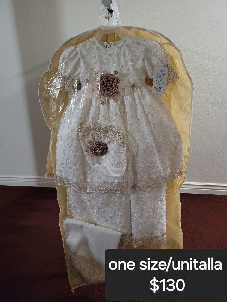 Baby and girl baptism dresses/rompones de bautizo de niña
