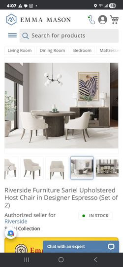 2 Riverside Furniture - Sariel Chairs