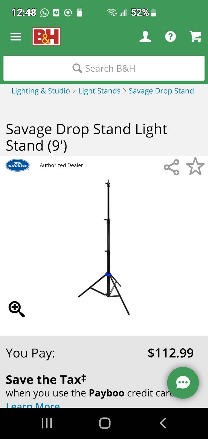 Savage Camera Light Stands And Rolling Case