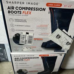 Sharper Image Air Compression Boots Flex Leg Recovery System