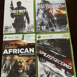 Lot Of 4 Xbox 360 Games 