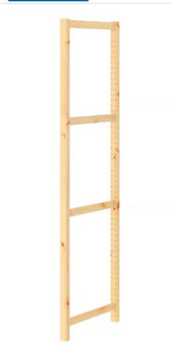 Tall Pine Wood Shelving Unit Frame