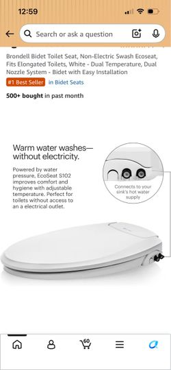 NEW Non electric bidet toilet seat