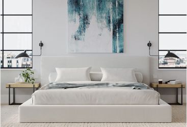 Ultra Bed Set: Queen Bed Frame and Headboard | White Need Gone Tomorrow