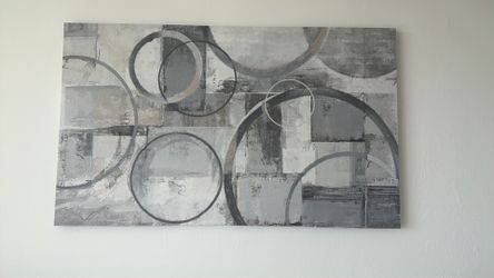 Cuadro círculos grises para pared