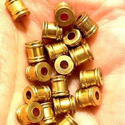 Lot Of Brass Or Bronze Tube Beads