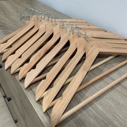 Wood Hangers - Set of 10 (Like New Condition)