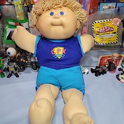 1985 Cabbage Patch Boy HM 3 Blue Eyes With Beach Outfit