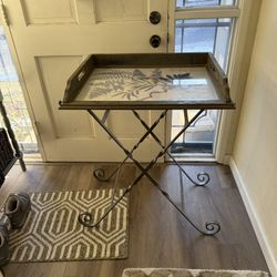 Vintage-Style Folding Butler Tray Table