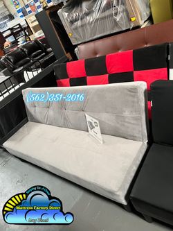 Grey futon couch sofa new convertible futon