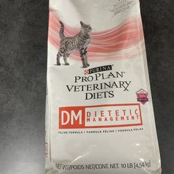Purina Pro Plan Veterinary Diets DM Dietetic Management Feline Formula Dry Cat Food, 10 lbs