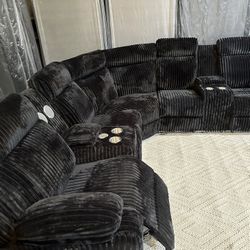 Fabric Sectional Power Redoing New In Box Only $1379 On Clearance