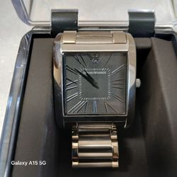 Emporio Armani Classic AR 2010 Slim Román Numerals Stainlees Steel Watch