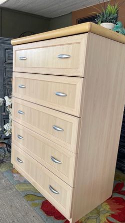 Great tall dresser all drawers work great measures and pictures