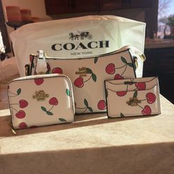 Strawberry Purse W Wallet N Card Holder 