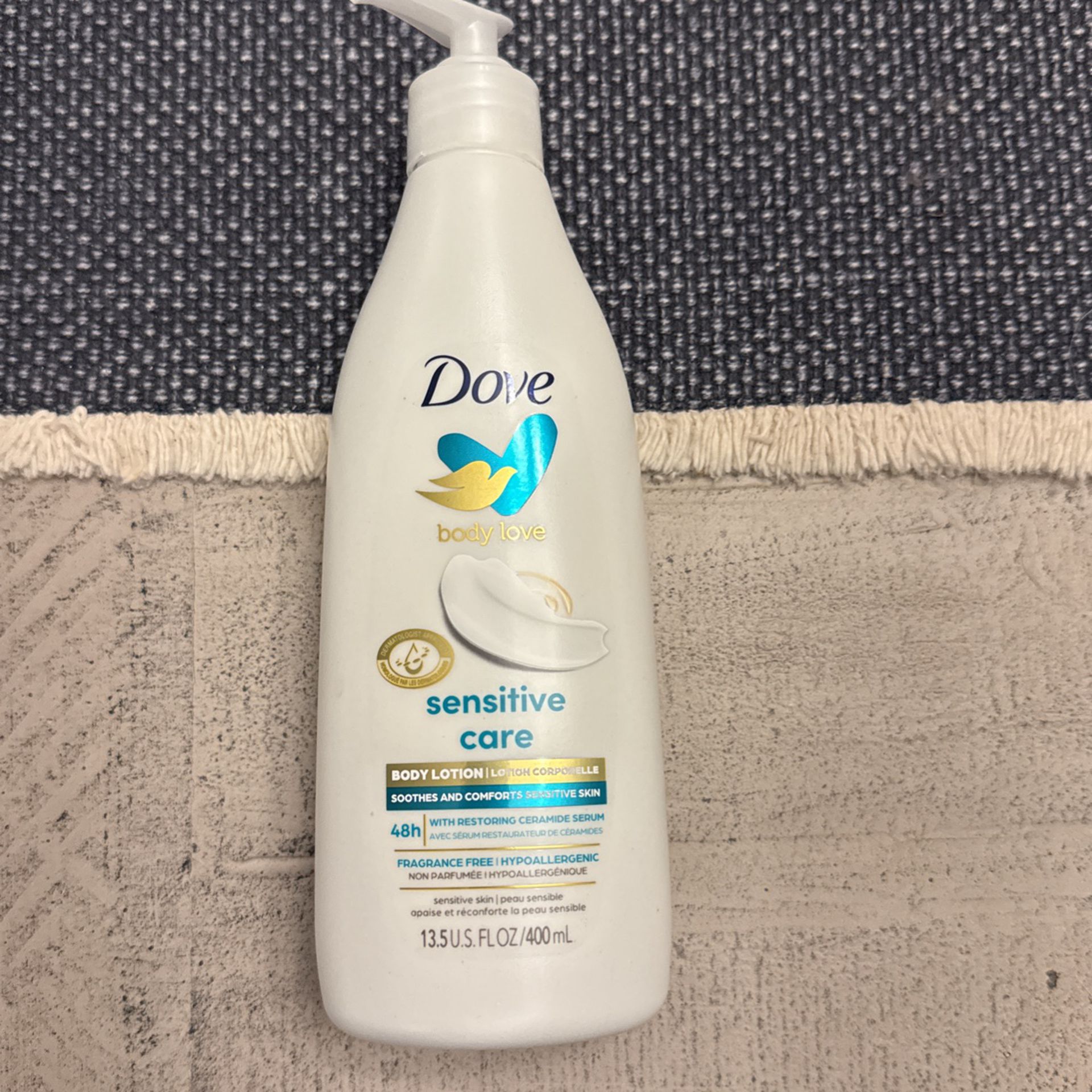 Dove Body Love Sensitive Care Softening Non Greasy Body Lotion Dry Skin Fragrance Free, 13.5 oz
