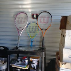 3 Wilson Tennis Rackets Good Condition 