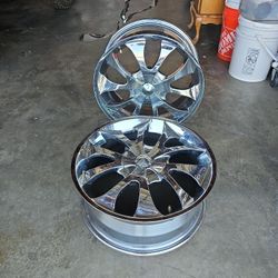 4 Rines Cromados Seminuevos  Completitos  La Medida Son 18 X 8ymedio