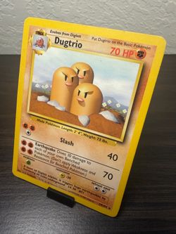 Dugtrio Vintage Pokemon Card Base Set