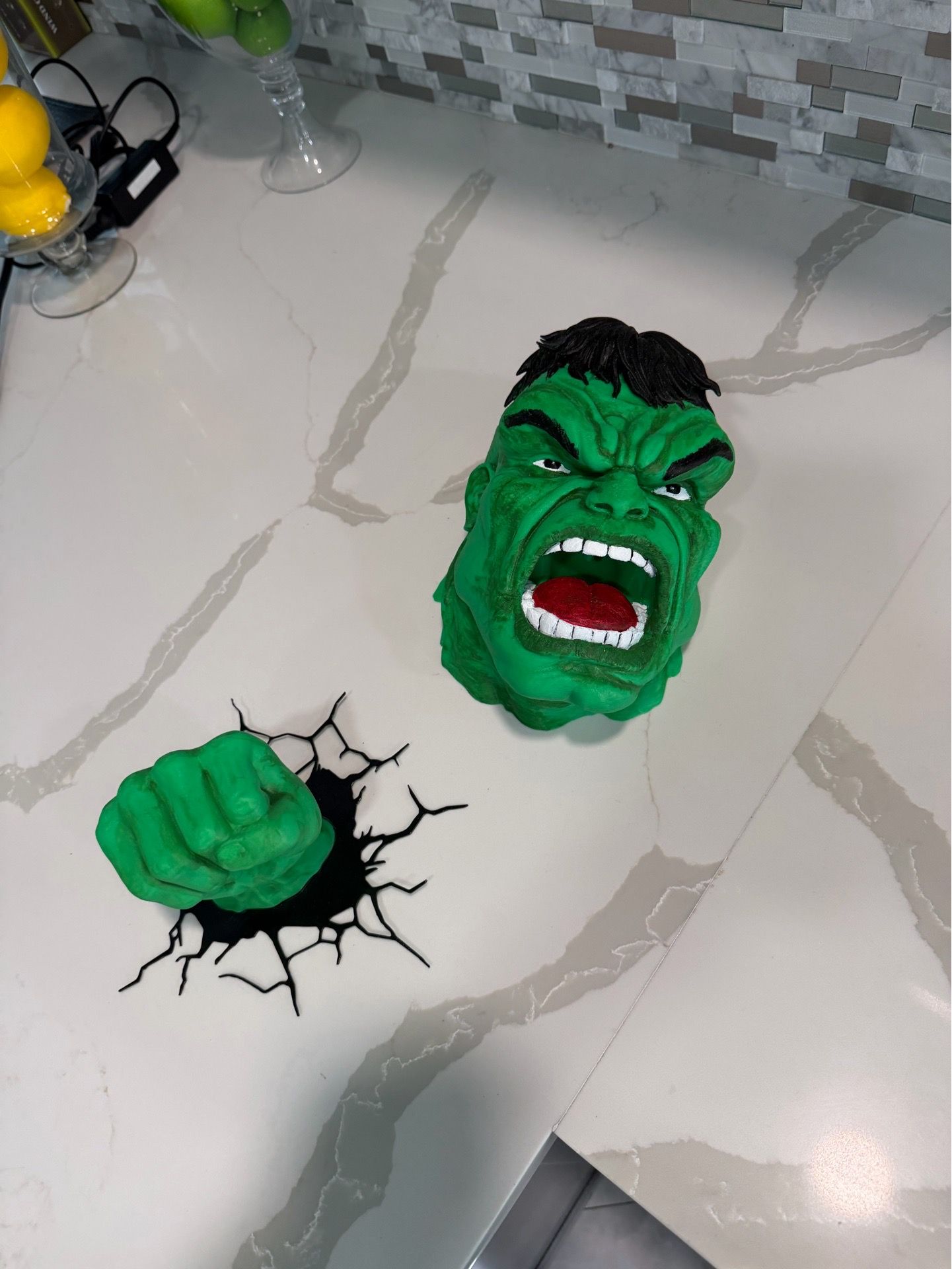 💥 Wall Decor 3D Hulk – Pintado a Mano $30 💥