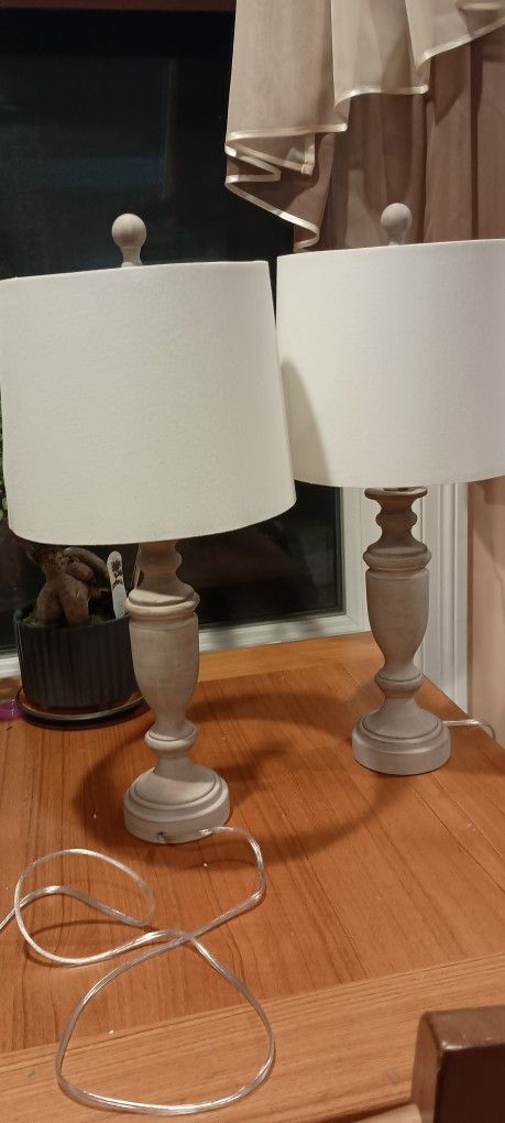 PORTRES 24.5" Mid Century Table Lamp Set of 2