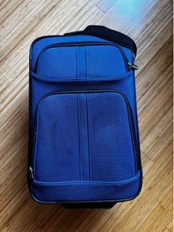 Blue Softside Carry-On Luggage – Used, Good Condition