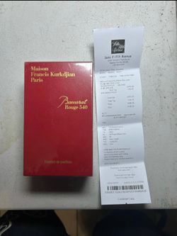 Baccarat Rouge 540 comes with receipt