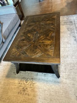 Wood coffee table