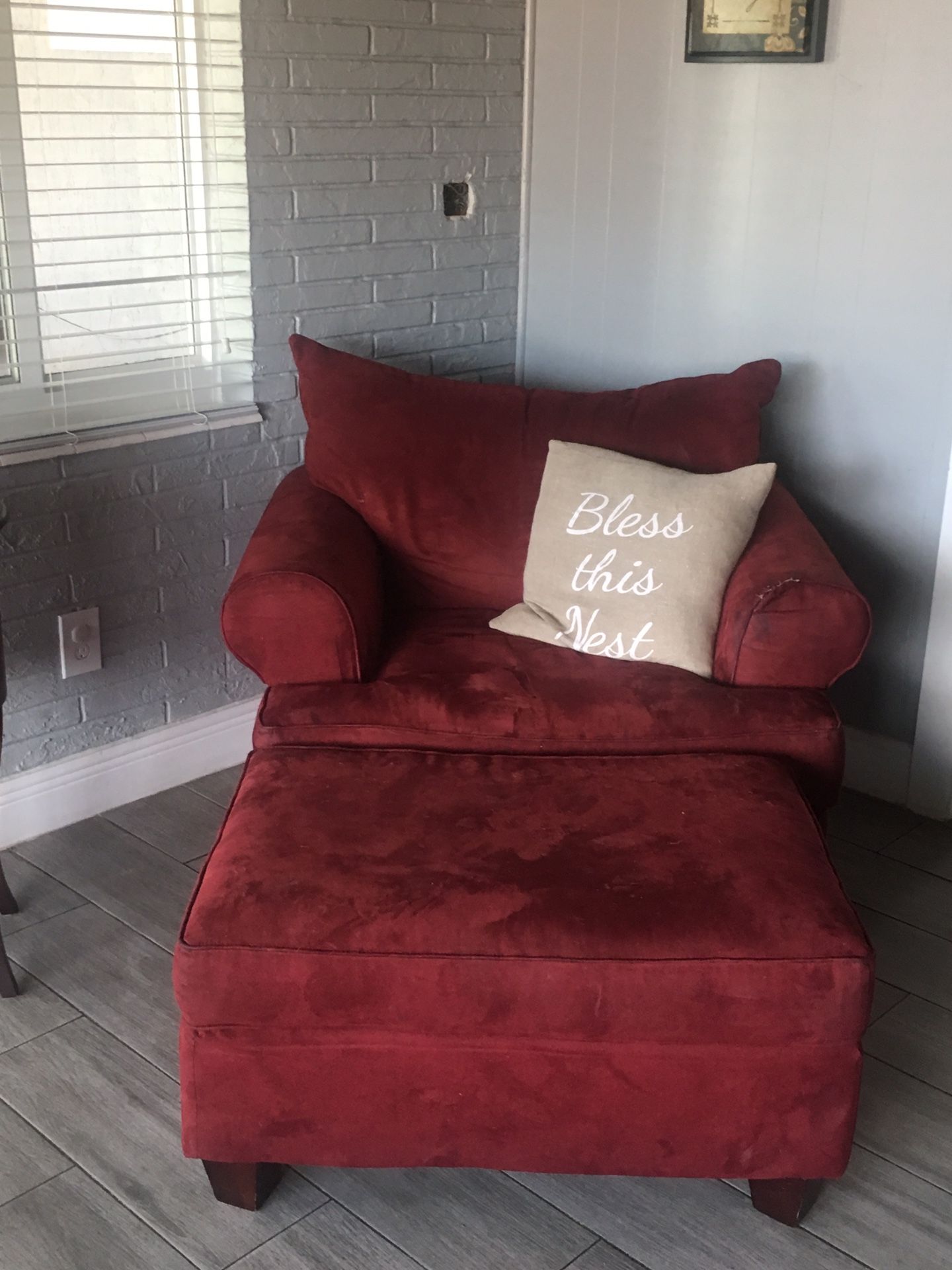 Red couch chair