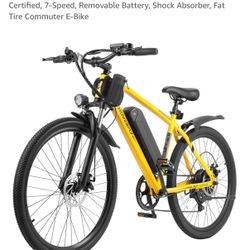 New! Yellow Hoverfly 26” E-bike!!
