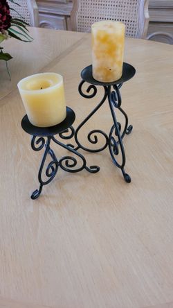 Metal candle holders