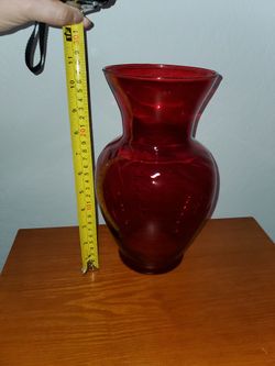 Red Glass Vase
