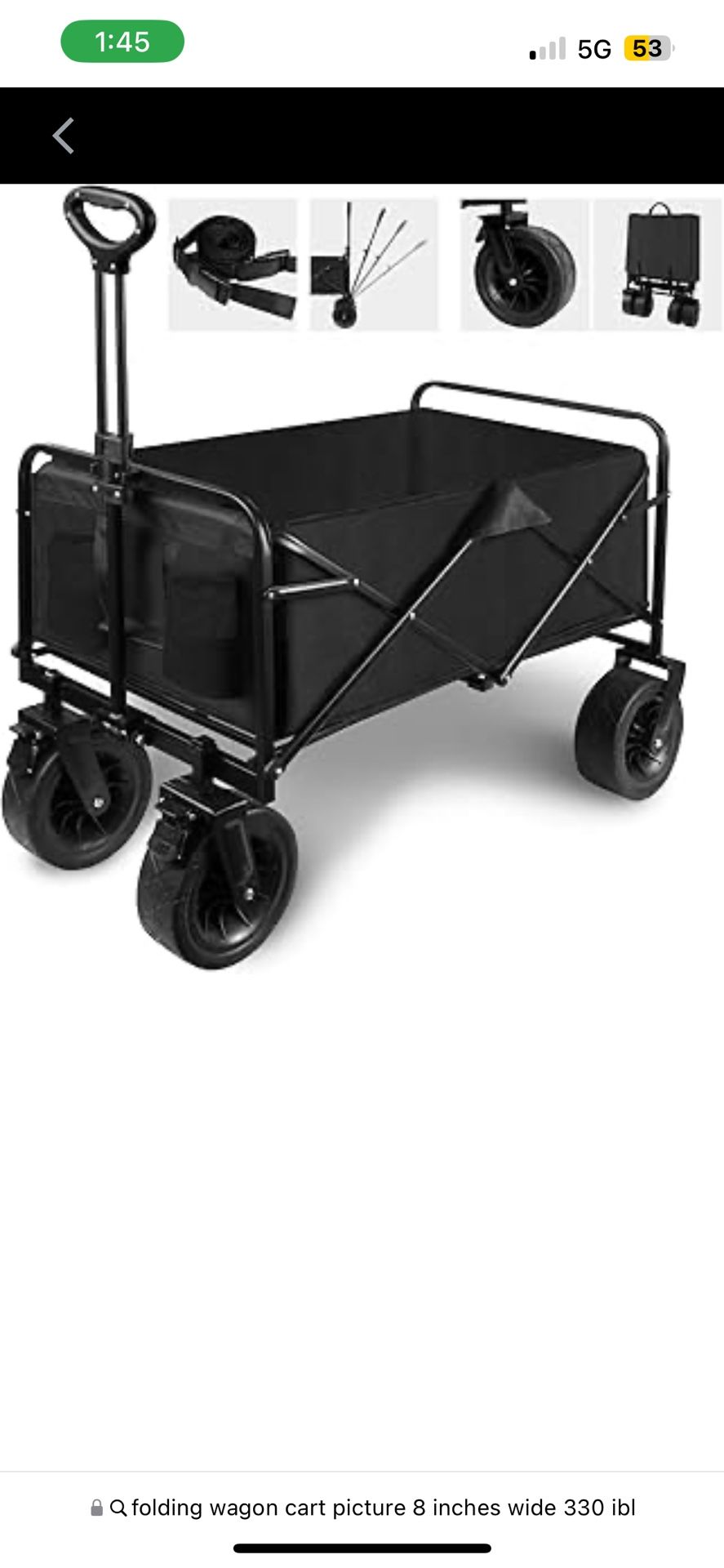 Heavy Duty Folding Wagon For $55
