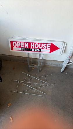 6 Open House Signs 