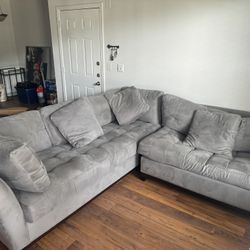 L-shaped Gray Couch