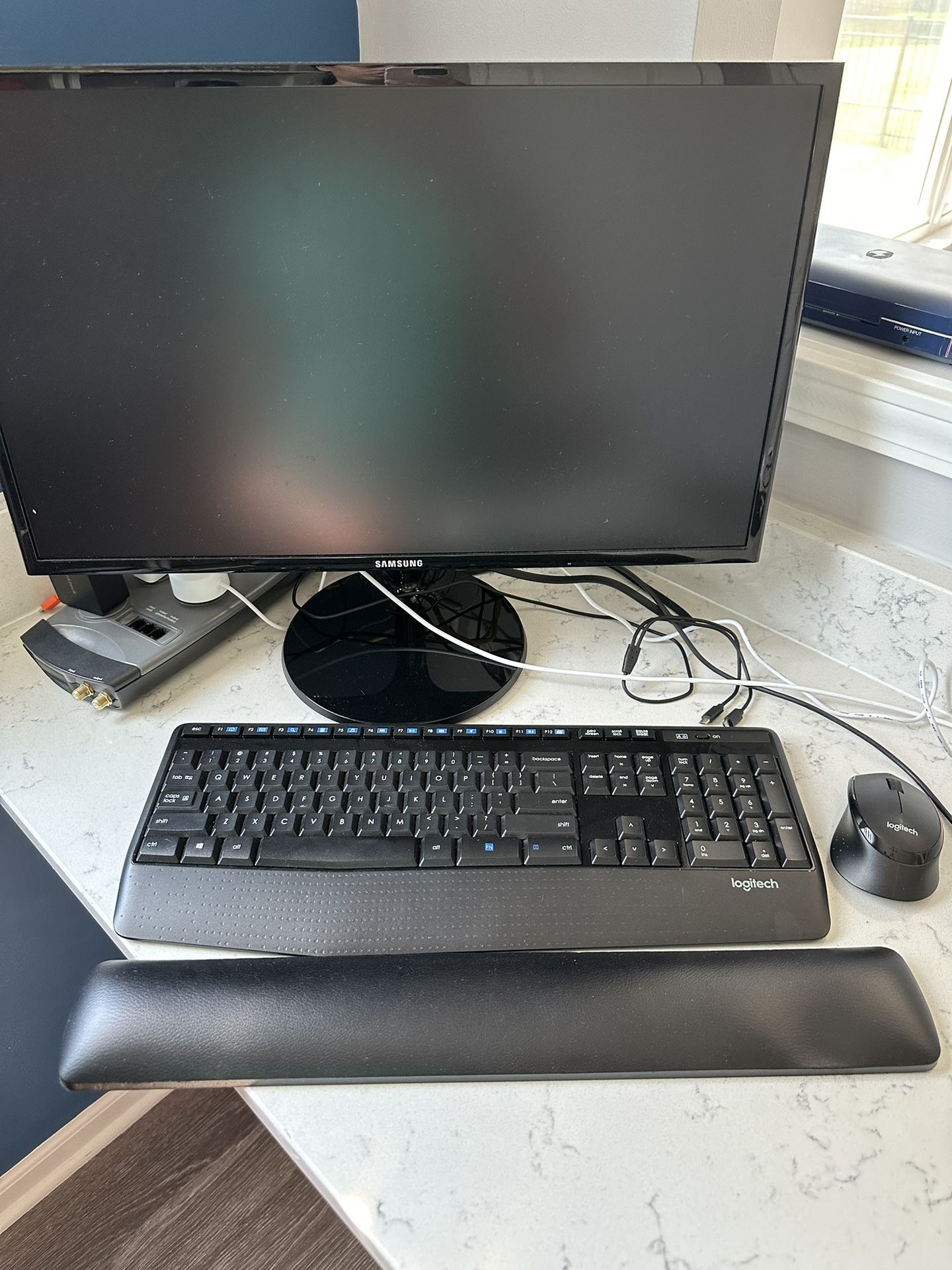 Samsung SF350 Series Monitor & Logitech MK 470 Slim Wireless Mouse & Keyboard