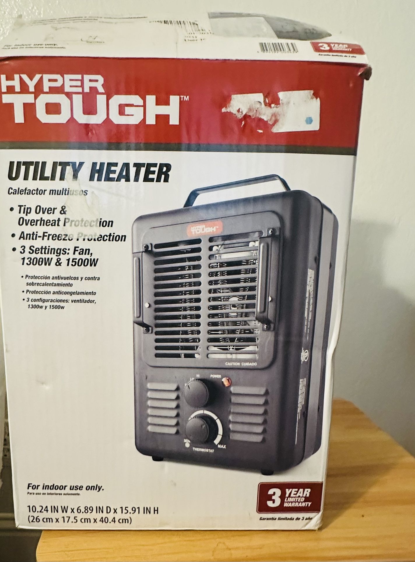 Hyper Tough Utility Heater Metal construction, See The Photo
