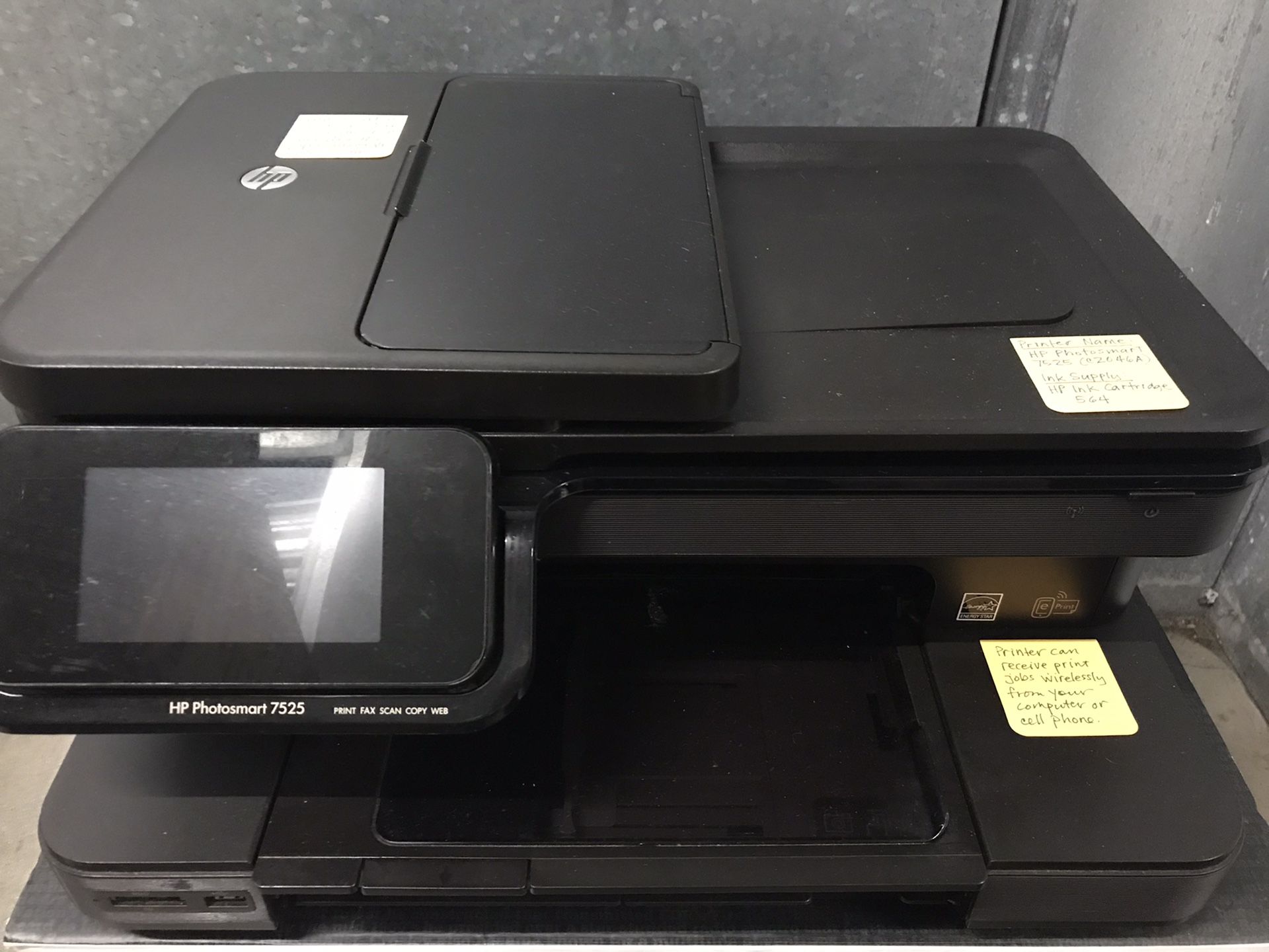 Wireless Printer HP Photosmart 7525 - Print Fax Scan Copy Web for in Los Angeles, CA - OfferUp