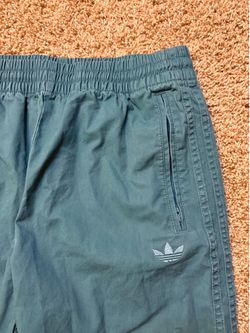 Adidas Originals C Twill 3 Stripe Pants Teal Green Mens Size Small